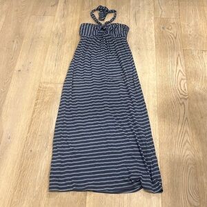 Splendid striped strapless maxi dress size medium. Ties at neck.
